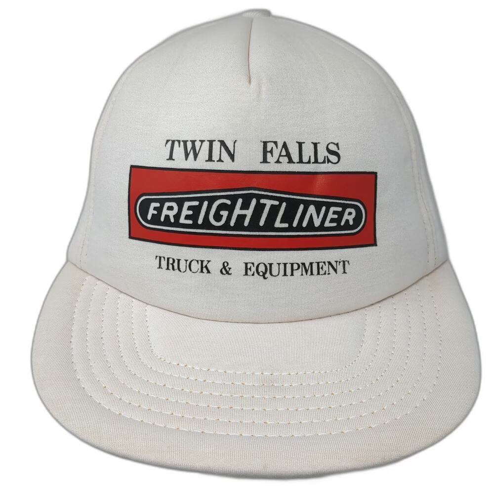 Winner 5 Panel White One Size Freightliner Twin Falls Truck Snapback Cotton Hat